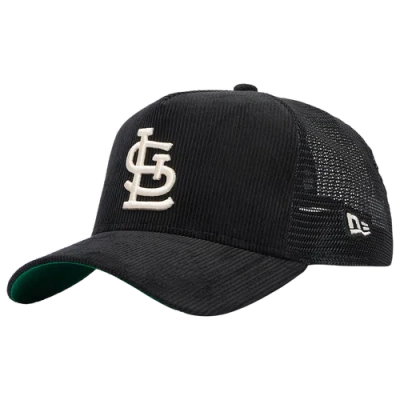 New Era Womens Cardinals 940 A-frame Cord Trucker Cap In Black