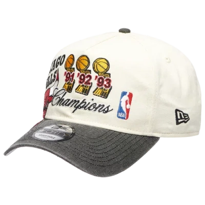 New Era Womens Chicago Bulls Bulls 940 A Frame Hwc Trophy Cap In White/black