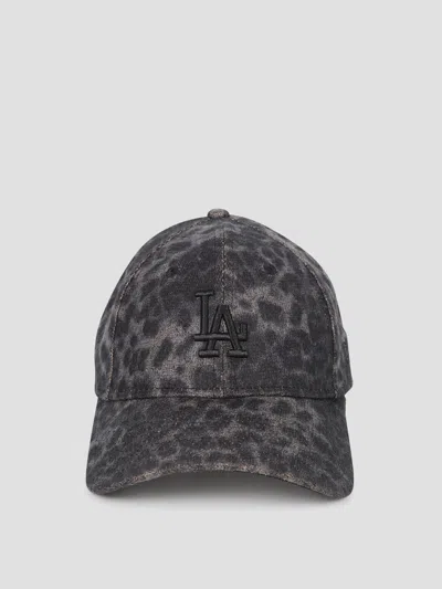 New Era Womens Cosy Leopard 9forty Los Angeles Dodgers Cap In Black