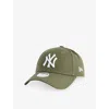 New Era Womens Green Med 9forty Essential New York Yankees Cotton Baseball Cap In Green