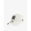 New Era Womens Light Beige 9twenty Essential New York Yankees Cotton Baseball Cap In White
