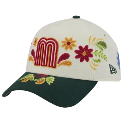 New Era Womens Mexico 9forty A-frame Heritage Cap In White