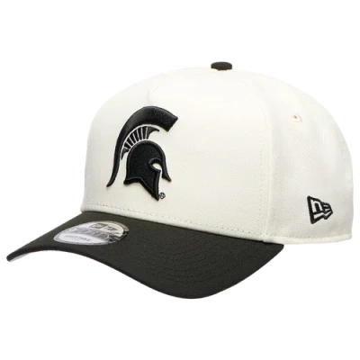 New Era Womens Michigan State Spartans 9forty A-frame Chrome Cap In White