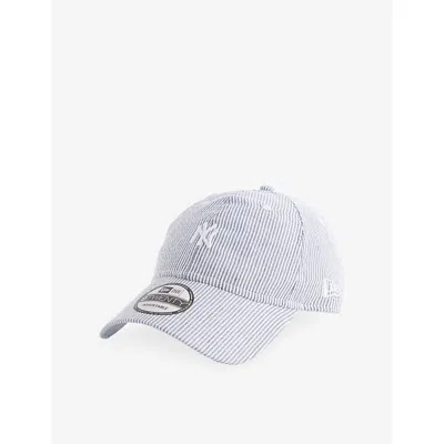 New Era Womens Navy/white 9twenty New York Yankees Seersucker Cap In Blue