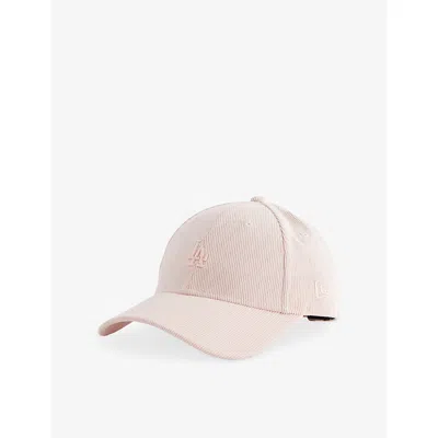 New Era Womens Peach 9forty La Dodgers Corduroy Cap In Pink