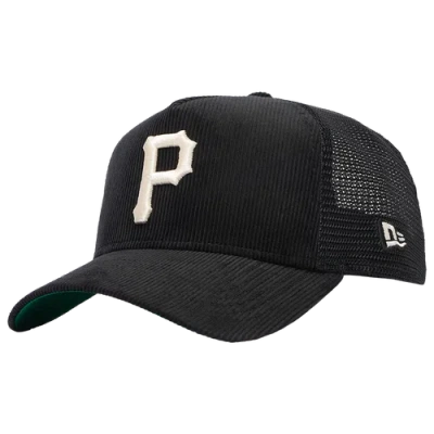 New Era Womens Pittsburgh Pirates Pirates 940 A-frame Cord Trucker Cap In Black