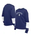 New Era Women's Navy Chicago Cubs Game Day Color Pullover Sweatshirt In Navy