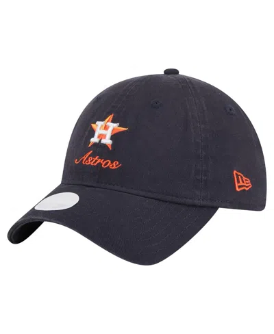 New Era Women'sâ Navy Houston Astros Preppy Team 9twenty Adjustable Hat