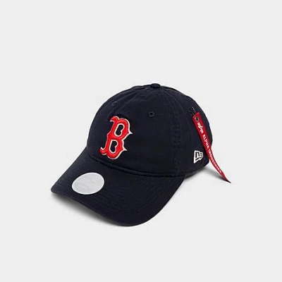 New Era X Alpha Industries Boston Red Sox Mlb 9twenty Strapback Hat In Blue