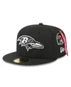 New Era X Alpha Industries Men's Black Baltimore Ravens 59fifty Fitted Hat In Black