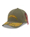 New Era X Alpha Men's Industries Olive Los Angeles Chargers A-frame 9forty Adjustable Hat In Green