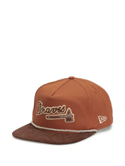 New Era X Atlanta Braves Cotton-blend Cap In Brown