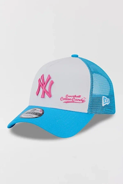 New Era X Big League Chew New York Yankees Trucker Hat In White, Men's At Urban Outfitters In Blue