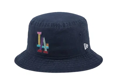 Pre-owned New Era X Bts X Mlb Dynamite Los Angeles Dogers Bucket Hat In Oceanside Blue