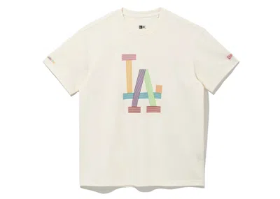 Pre-owned New Era X Bts X Mlb Dynamite Los Angeles Dogers T-shirt In Ivory