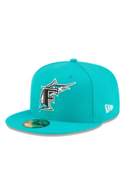 New Era X Diet Starts Monday X Diet Starts Monday 59fifty Florida Marlins Fitted Baseball Cap In Blue/green