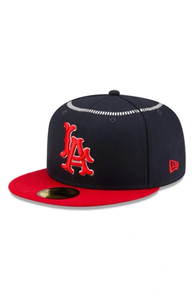 New Era X Diet Starts Monday X Diet Starts Monday Anaheim Angels Mlb 59fifty Baseball Cap In Blue