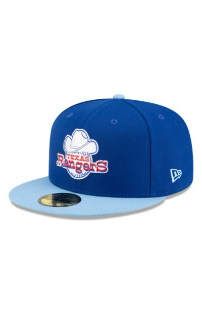 New Era X Diet Starts Monday X Diet Starts Monday Texas Rangers 59fifty Fitted Twill Baseball Cap In Blue