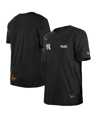 New Era X Felt Men's Black New York Yankees T-shirt