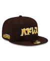 New Era X Hyperfly Men's Brown San Diego Padres 59fifty Fitted Hat In Black