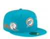 New Era X Just Don X Miami Dolphins 59fifty Fitted Cap W/ Grey Undervisor In Blue