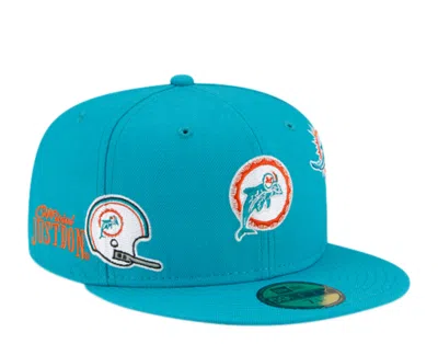 New Era X Just Don X Miami Dolphins 59fifty Fitted Cap W/ Grey Undervisor In Blue