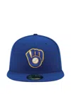 New Era X Milwaukee Brewers Mlb 59fifty "blue/yellow" Cap In Blue