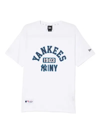 New Era X Mlb Logoed T-shirt In White