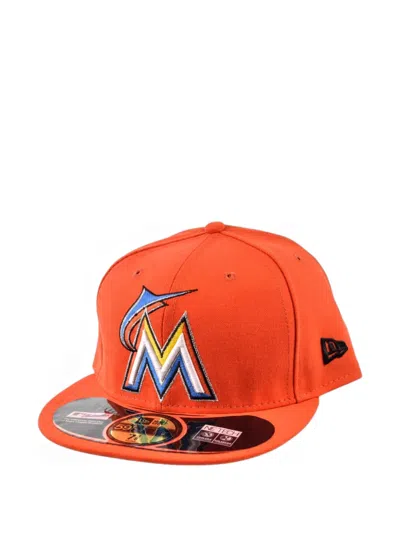 New Era X Mlb Miami Marlins 59fifty Baseball Cap In Transparent