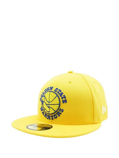 New Era X Nba 59fifty Golden State Warriors Hardwood Classics Cap In Yellow