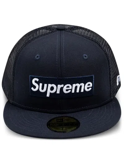 New Era X  Box Logo Mesh Back "navy" Cap In Blue