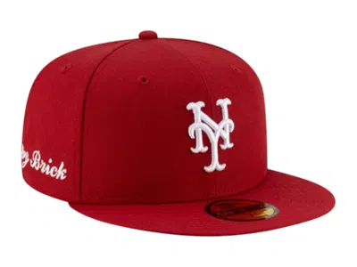 Pre-owned New Era X Nigel Sylvester X New York Mets 59fifty Fitted Cap In Red