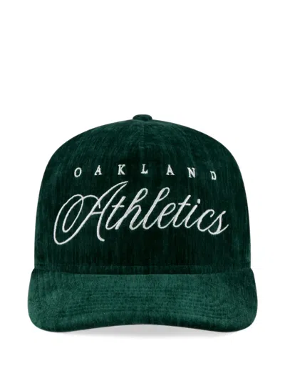 New Era X Oakland Athletics Team Script Corduroy Cap In Green