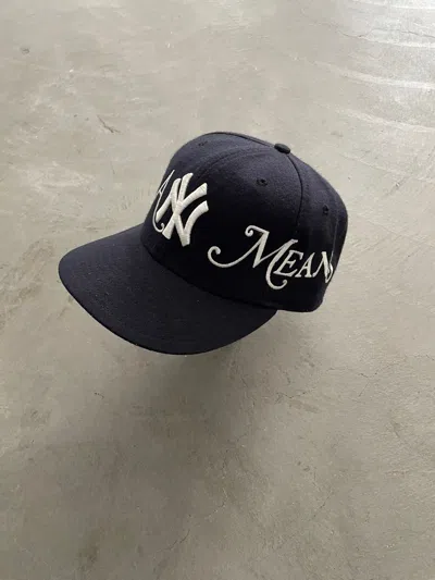 Pre-owned New Era X Supreme By Any Means New Era Fitted Hat In Navy