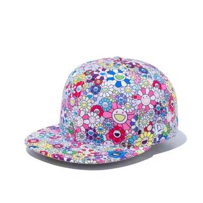 Pre-owned New Era X Takashi Murakami Flower Allover Print 59fifty Fitted Hat In White Rainbow