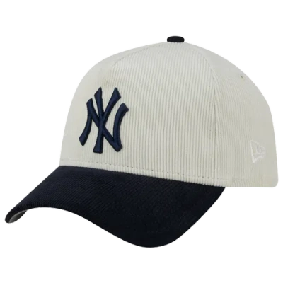 New Era Yankees 9forty 2t A Frame Adjustable Hat In White/navy