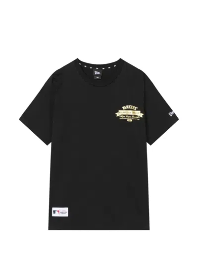 New Era Yankees Logo-print T-shirt In Black