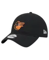 New Era Youth Black Baltimore Orioles Team Color 9twenty Adjustable Hat In Black