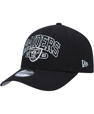 New Era Kids' Youth Boys And Girls  Black Las Vegas Raiders Outline 9forty Adjustable Hat