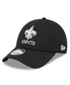 New Era Youth Boys And Girls  Black New Orleans Saints Main B-dub 9forty Adjustable Hat In Black