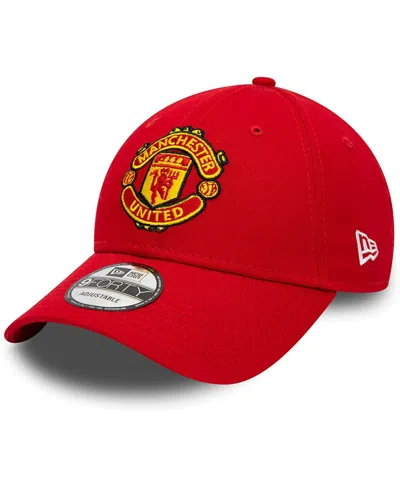 New Era Kids' Youth Boys And Girls  Red Manchester United Core 9forty Adjustable Hat