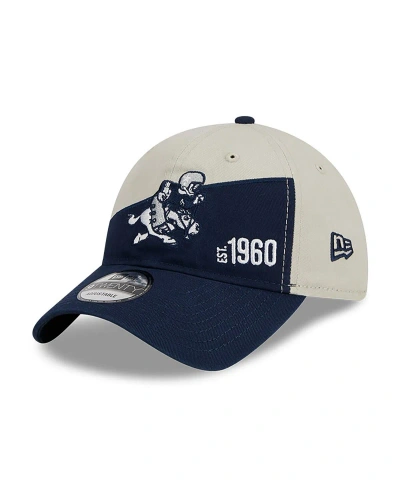 New Era Kids' Youth Boys  Cream, Navy Dallas Cowboys 2023 Sideline Historic 9twenty Adjustable Hat In Cream,navy