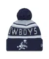 New Era Youth Boys  Gray, Navy Distressed Dallas Cowboys Gridiron Classics Main Cuffed Knit Hat With In Gray,navy