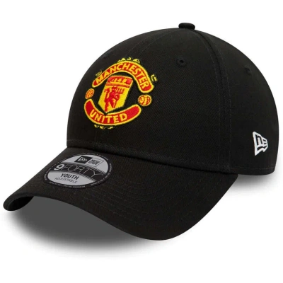New Era Kids' Youth  Black Manchester United Core 9forty Adjustable Hat