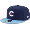NEW ERA YOUTH NEW ERA NAVY/LIGHT BLUE CHICAGO CUBS 2021 CITY CONNECT 9FIFTY SNAPBACK ADJUSTABLE HAT