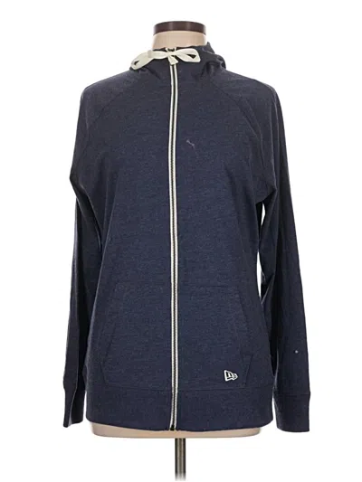 Pre-owned New Era Zip Up Hoodie In Blue