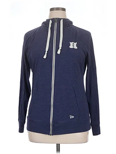 Pre-owned New Era Zip Up Hoodie In Blue