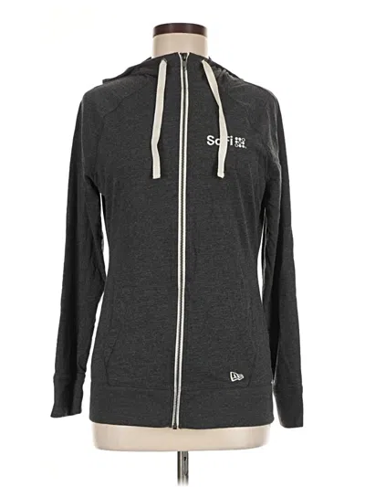 Pre-owned New Era Zip Up Hoodie In Gray