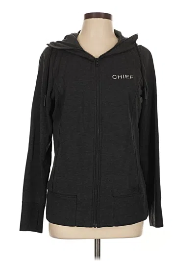 Pre-owned New Era Zip Up Hoodie In Gray