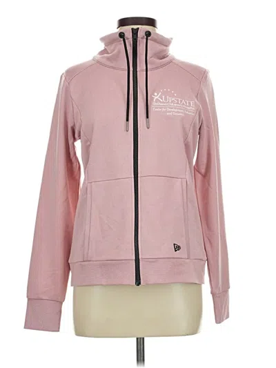 Pre-owned New Era Zip Up Hoodie In Pink